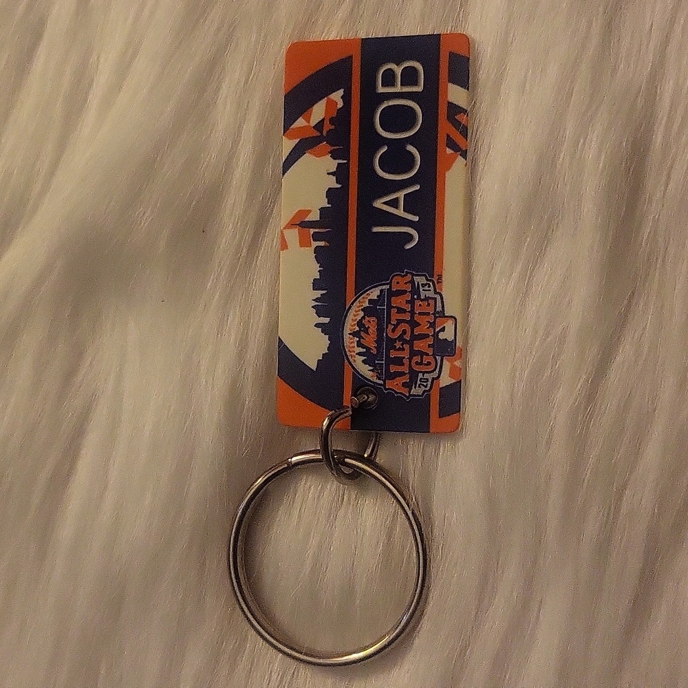 Keychain personalized Jacob mlb logo